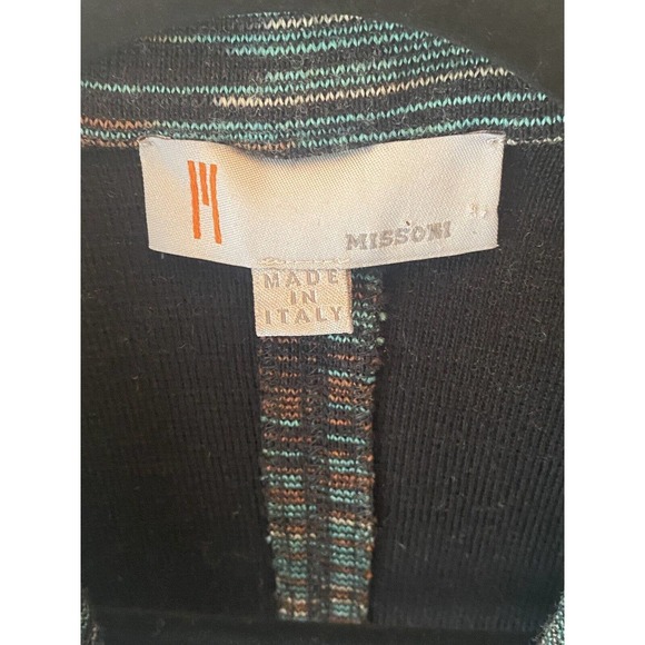M Missoni Stretch Blazer size 42 - wool blend - green multicolor stripe - Picture 6 of 8